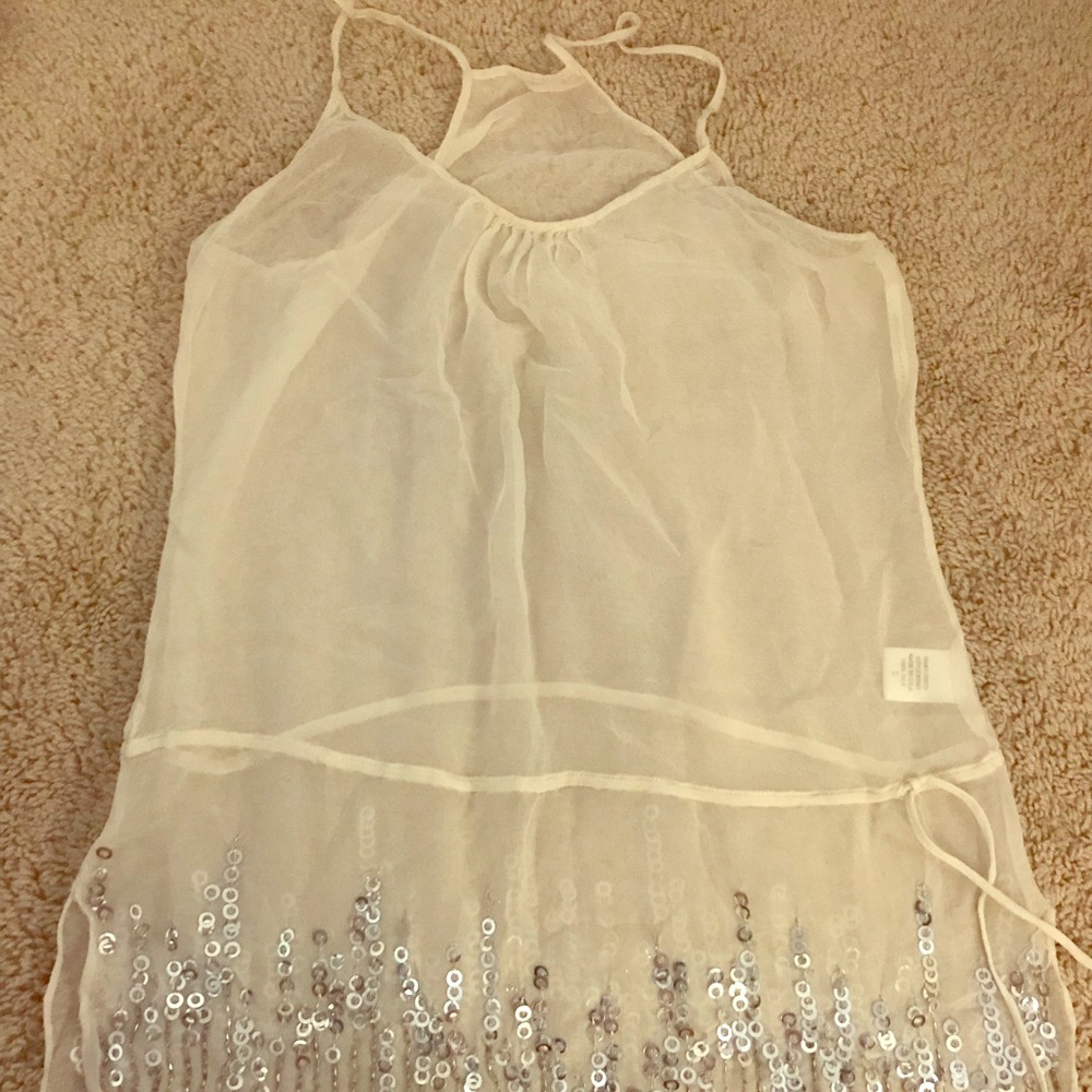 Sheer Silk Vintage Tank Top - Small